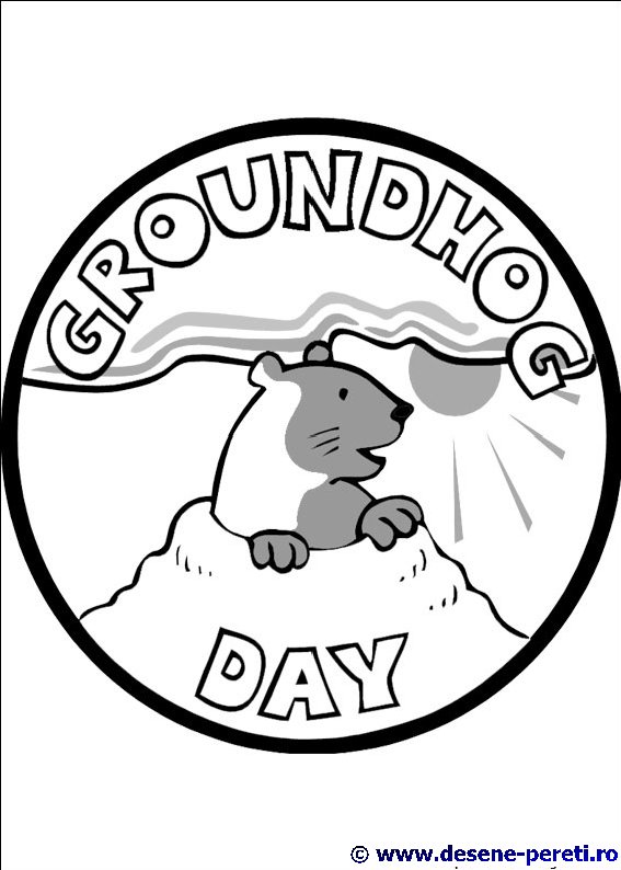 grounghog day desene colorat